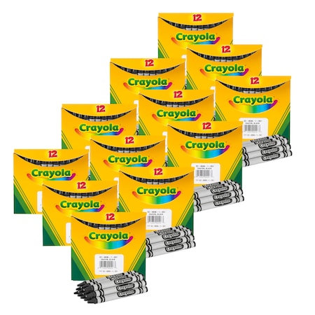 Crayola Bulk Crayons, Regular Size, Black, PK144 BIN83651